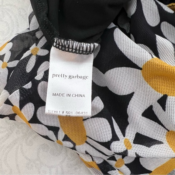 Pretty Garbage Mesh Ditsy Floral Daisy Midi Skirt Side Slit Size Medium - Picture 7 of 12